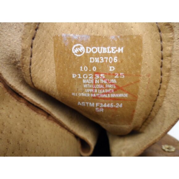 Double H Men's 9" Lewis Soft Toe Packer Boot DH3706 *Made In USA* Brown Size 10D - Picture 8 of 8